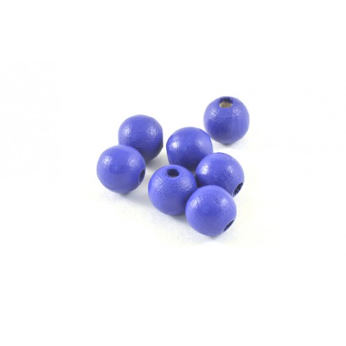 Round 8mm wood bead blue 