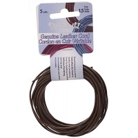 GENUINE LEATHER CORD 1,5MM BROWN (5 YARDS)