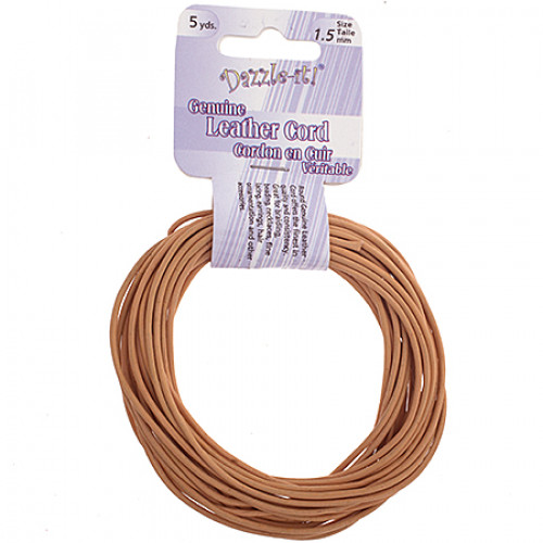 GENUINE LEATHER CORD 1,5MM MANGOLO (5 YARDS)