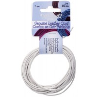 GENUINE LEATHER CORD 1,5MM WHITE (5 YARDS)