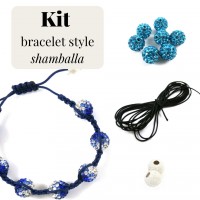 Kit pour fabrication de bracelet style Shamballa
