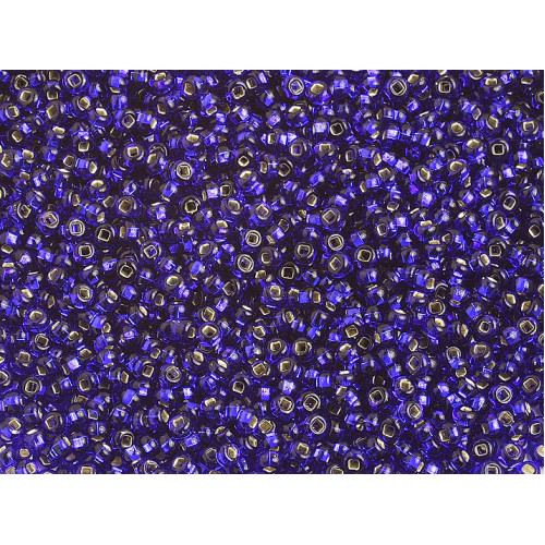 SEED BEAD NO. 10 SILVERLINED ROYAL BLUE