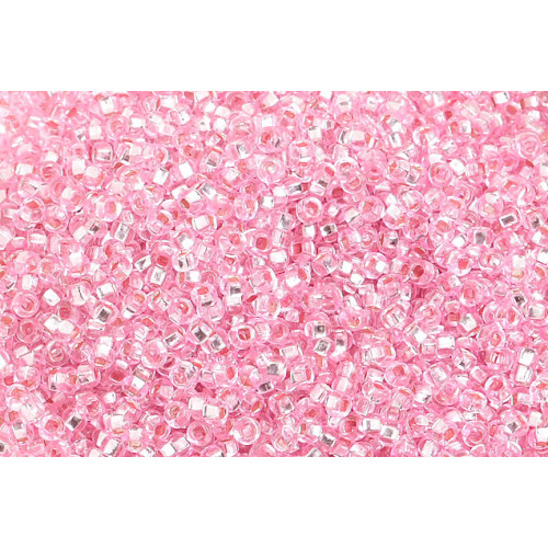 SEED BEAD NO. 10 SILVERLINED PINK