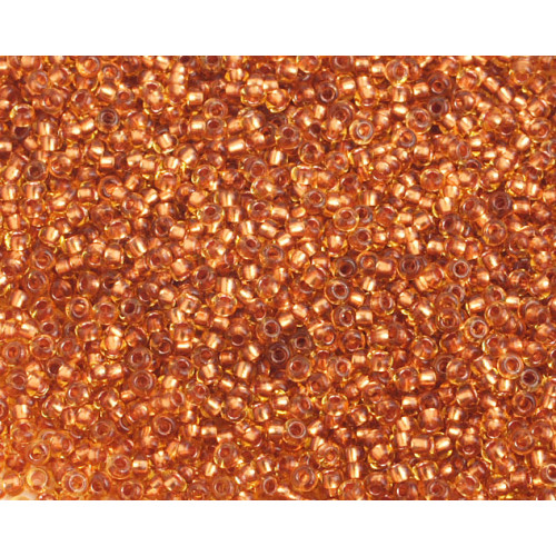 SEED BEAD NO. 10 TOPAZ COPPERLINED