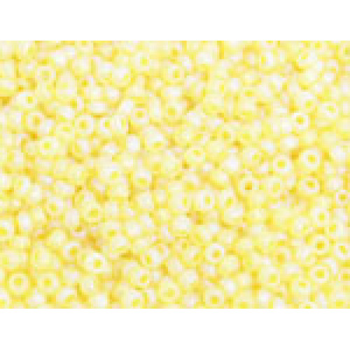 SEED BEAD NO. 8 YELLOW TRANSPARENT MATTE