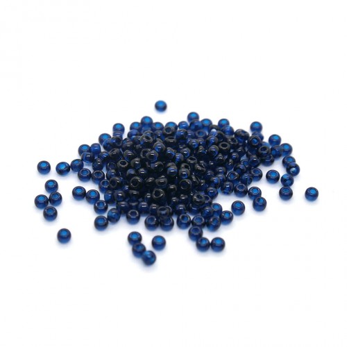 Seed bead no.11 Czech montana blue transparent