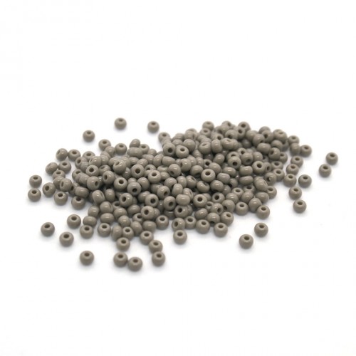 Seed bead no.11 Czech opaque grey