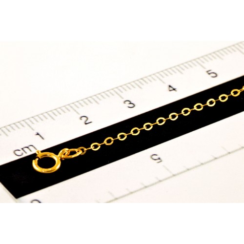 Gold-filled 18 inches ready-to-wear flat cable 1,2mm chain