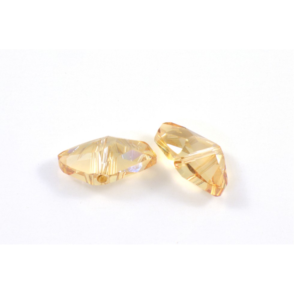 Swarovski galcatic bead (5556) 19x11mm golden shadow- Perles et creations
