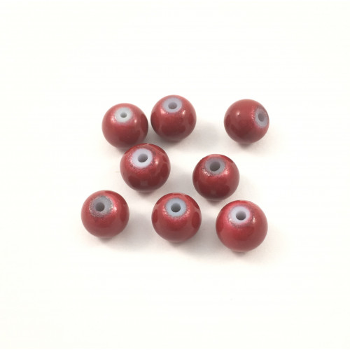 Red 8 mm ''wonder bead'' acrylic beads