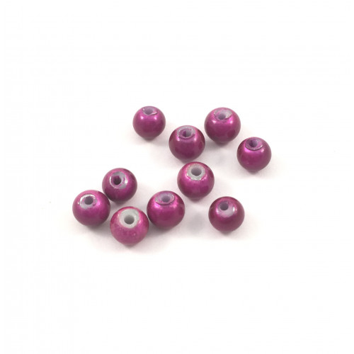 Fuchsia 6 mm ''wonder bead'' acrylic beads
