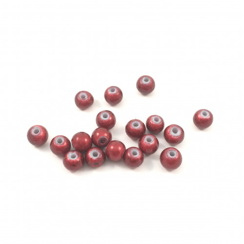 Red 4 mm ''wonder bead'' acrylic beads (pack of 10)